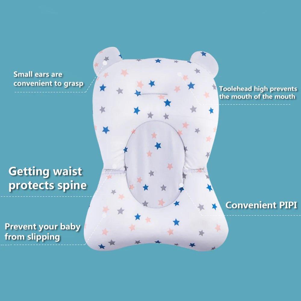 Baby Bath Seat Support Mat Foldable Baby Bath Tub Pad & Chair Newborn Bathtub Pillow Infant Anti-Slip Soft - Palais du Jardin