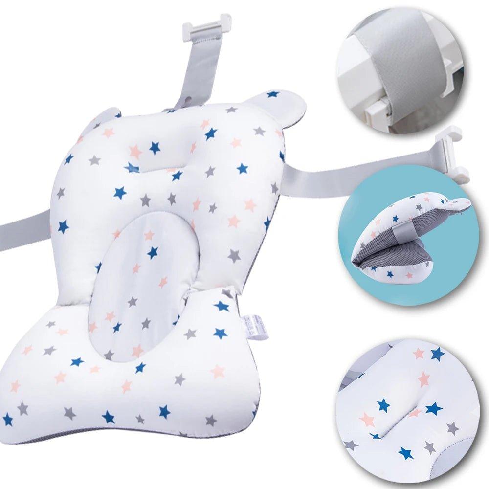 Baby Bath Seat Support Mat Foldable Baby Bath Tub Pad & Chair Newborn Bathtub Pillow Infant Anti-Slip Soft - Palais du Jardin