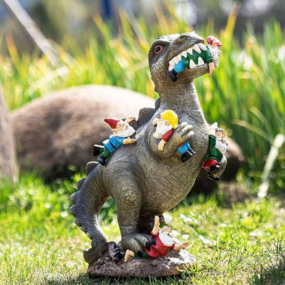 Nain de jardin en forme de dinosaure