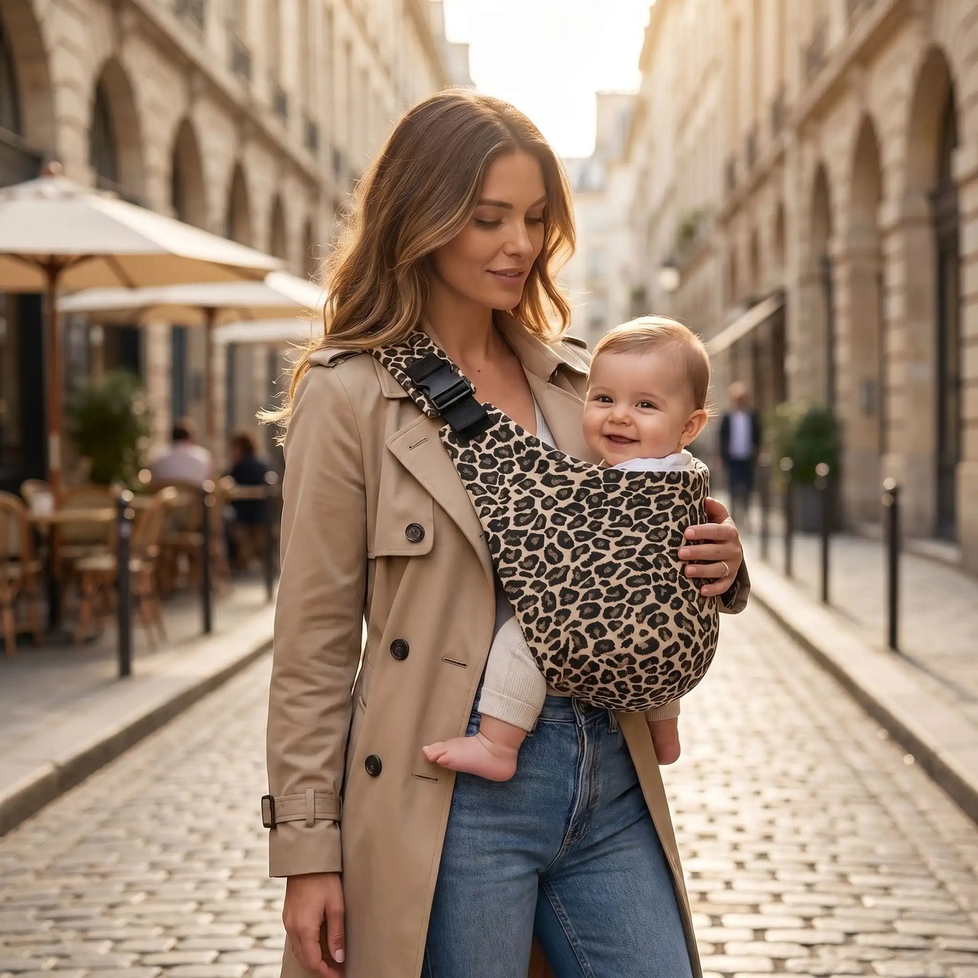 porte bébé leopard maman porte bebe en 
