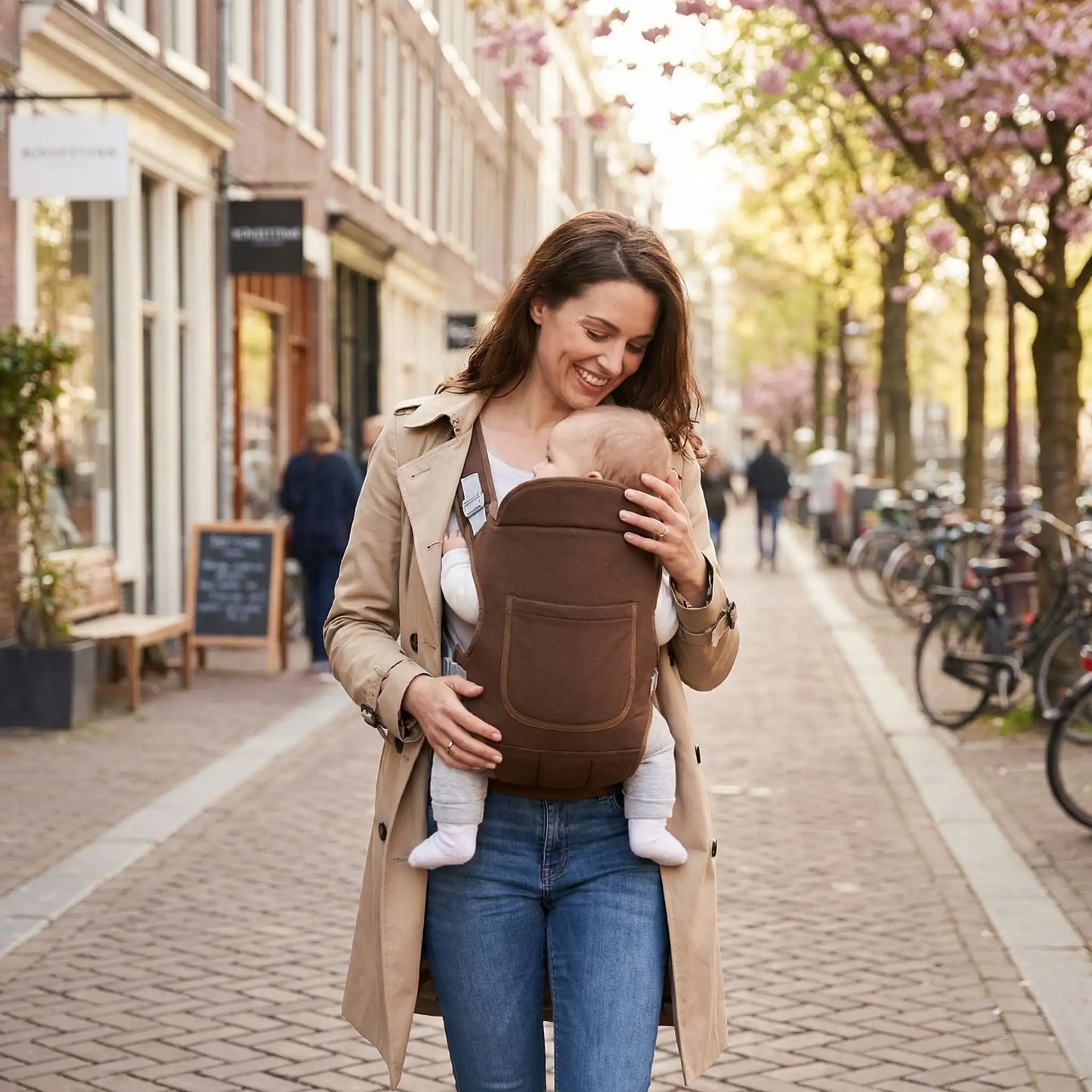 porte bébé supercarry marron