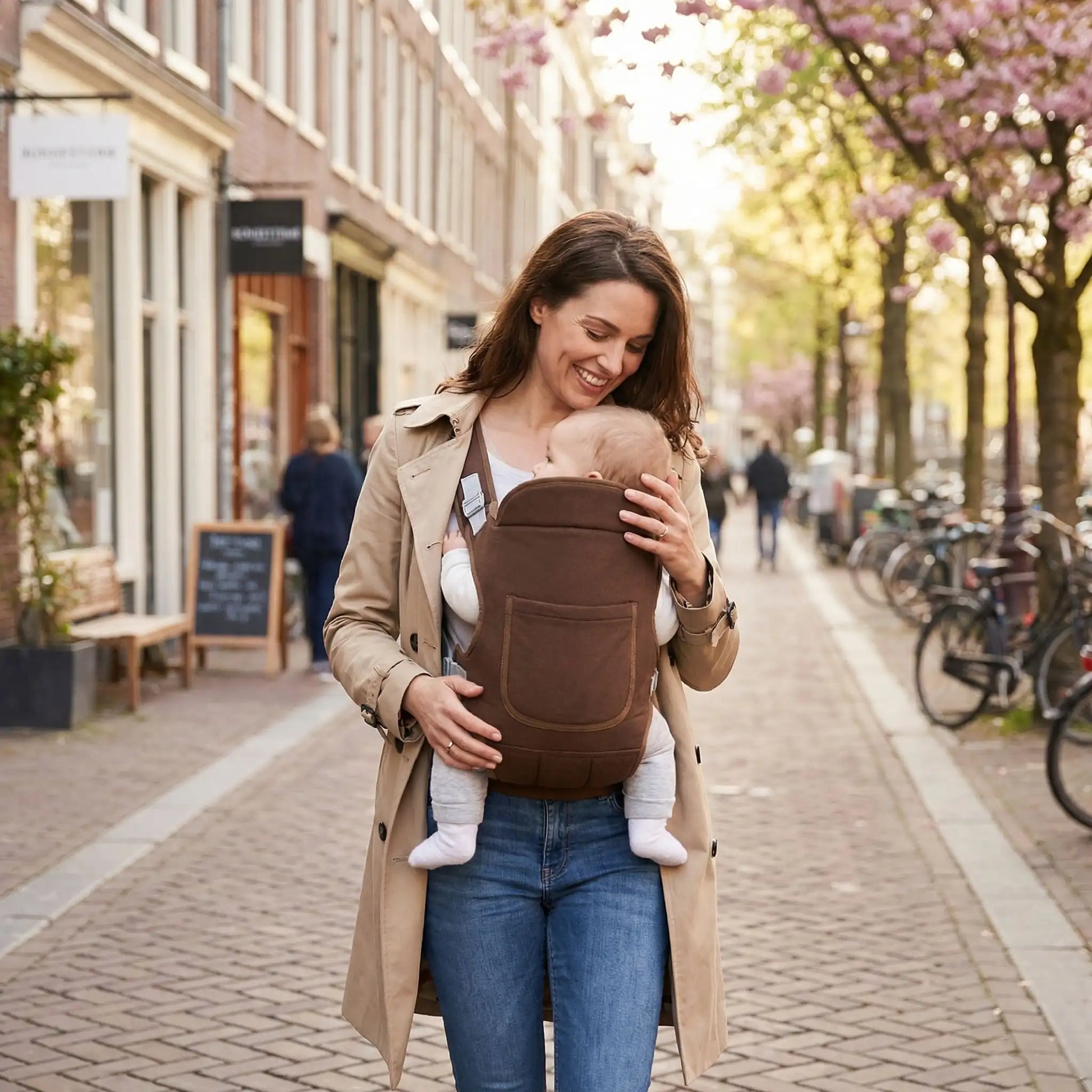 porte bébé supercarry marron