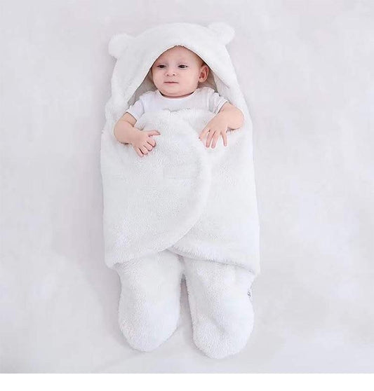 Baby Sleeping Bag Ultra-Soft Fluffy Fleece Newborn Cocoon Blanket Infant Boys Girls Clothes Sleeping Nursery Wrap Swaddle 3 6 M - Paradis Du Jardin