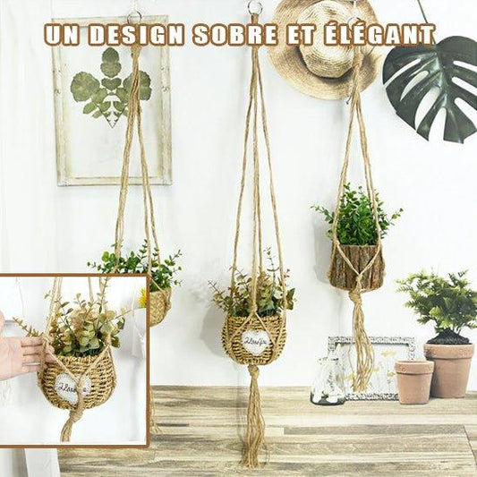 MYVINTAGE™ | LOT MACRAMÉ PLANTES - Paradis Du Jardin